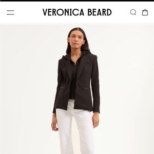 NWT Veronica Beard Black scuba Blazer